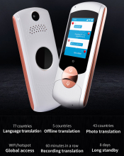 DW58 smart Offline voice translator instant tranlation portable 77 languages pocket photo translator travel meeting traductor