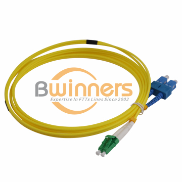 SC UPC - LC APC SM DX G657A1 3.0mm LSZH 2M Optical Patch Cable