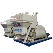 Pneumatic forced concrete mixer with ladder
