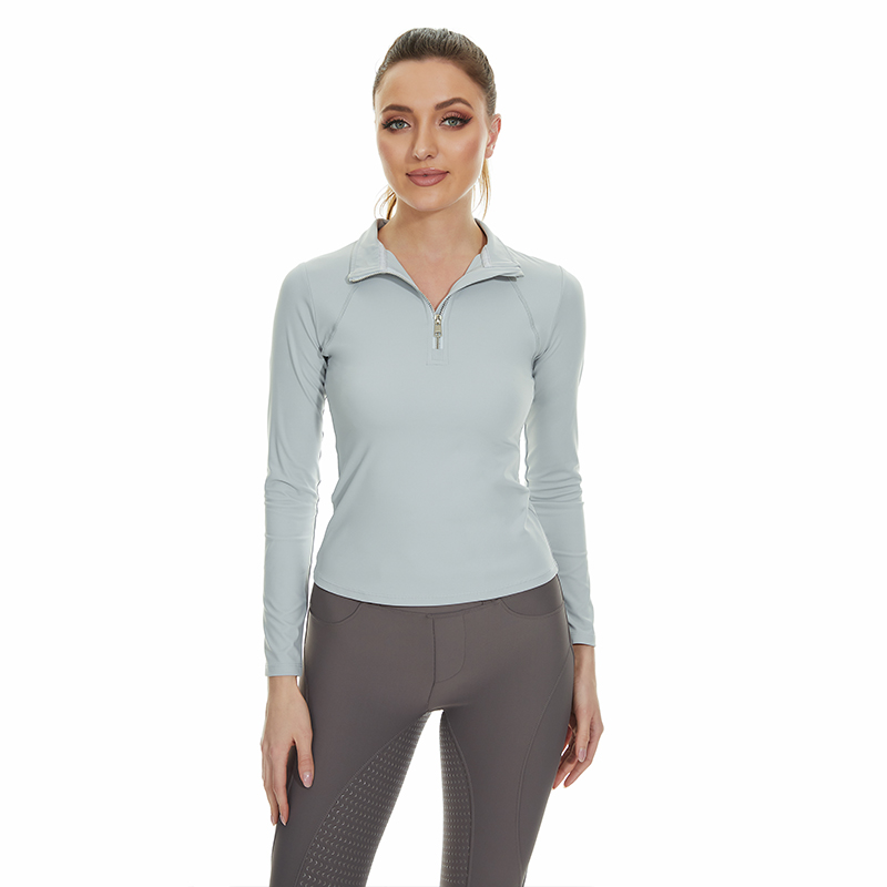 I-Equotrian Goetries Ladies Loog Sleeve Sleeve Sleeve Tops Fetings