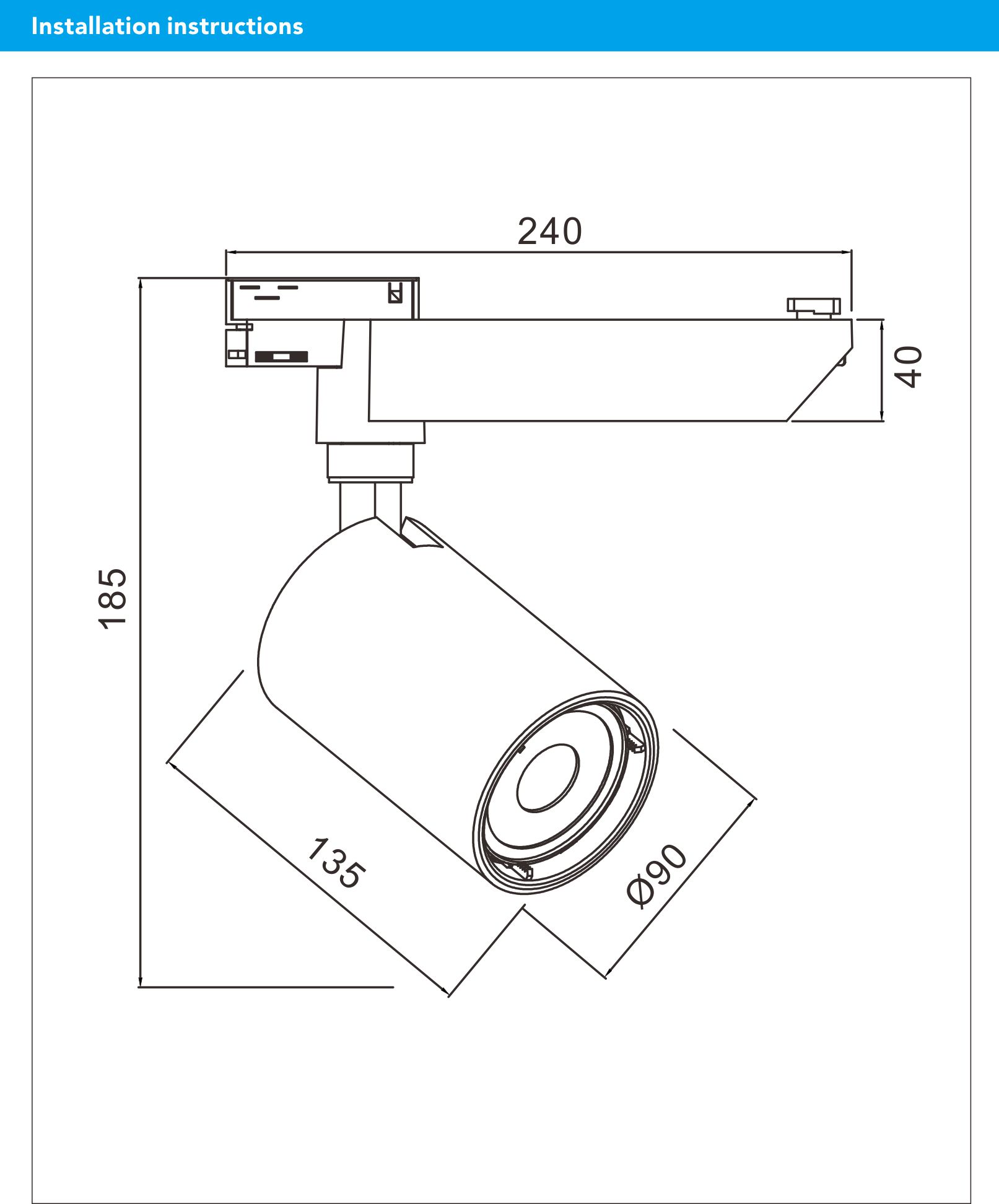 Competitive Wholesales Retail 35W COB 2 wWires 3 Wires Indoor  Non-isolated Constant Current LED Track light