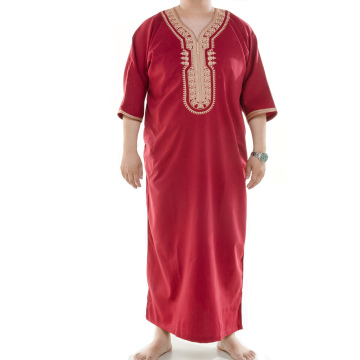 Mens Dubai Long Sleeve Islamic Arabic Thobe