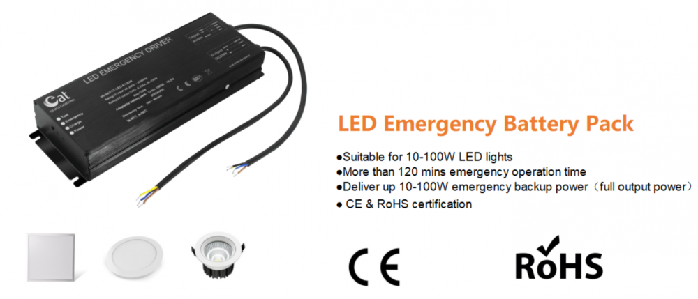 Pack de secours d'urgence LED 10-100W