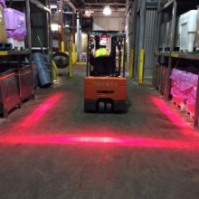 High Power 24W 110V Red Zone Warning Light for Lift Truck