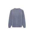 Men's Knitted Textured Oversize Crew-Neck Pullover
