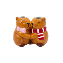 Christmas Style Capybara Couple Figurine