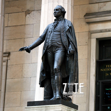Outdoor decorative life size bronze george washington sculpture