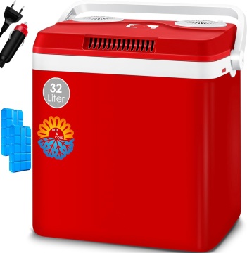 32 Litre Thermoelectric Cool Box: 12V & 230V Car & Camping Mini Fridge