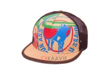 vented mesh flat bill straw baseball cap