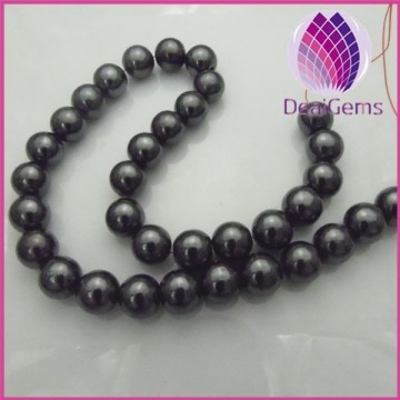 wholesale 6mm natural black hematite loose beads