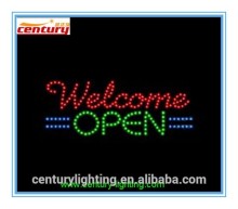 open welcome animated led sign