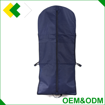 OEM&ODM dustproof storage cotton plastic garment bag breathable zipper fabric foldable wedding dress garment bag wholesale