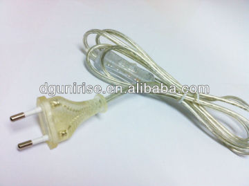 Transparent AC extension cord