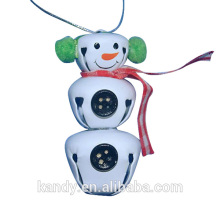 Small metal snowmen Christmas tree ornaments