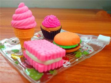 CUTE FOOD RUBBER ERASERS-0