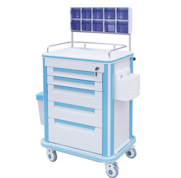 Stainless steel fence ABS anesthesia cart