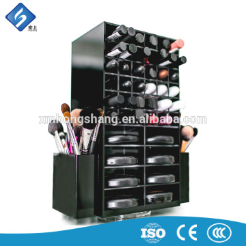 2016 Attractive Black Acrylic Makeup Display Rack / Cosmetic Beauty Care Organizer