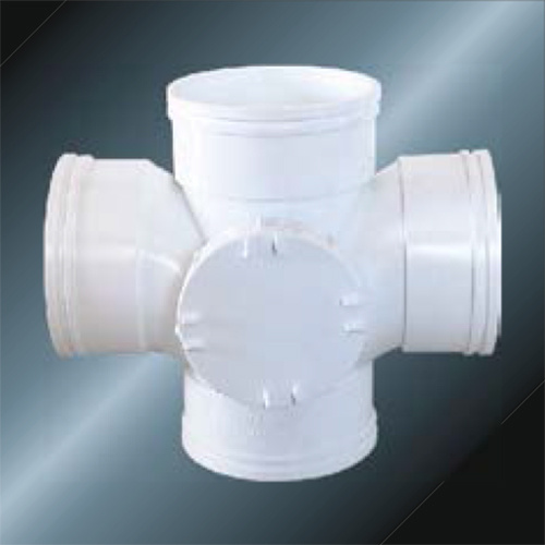 Bs5255 / 4514 Drainage Upvc Cross Dengan Pintu Warna Abu-abu