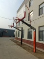 Reinforced in-ground round tube basketball hoop