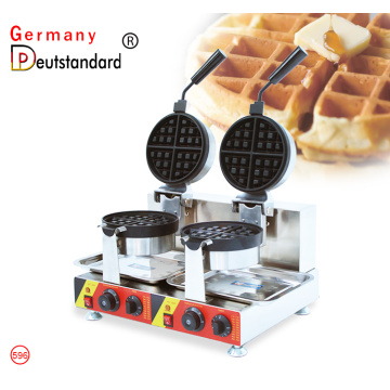 Doubel head electric rotating waffle maker