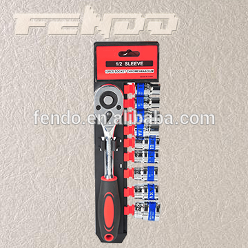 10pcs Master Hex Hardware Machinery Ratchet Drive Socket and Tool Sets