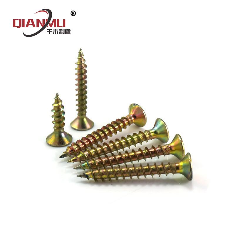 Yellow/white Zinc Countersunk Head Chipboard Screw