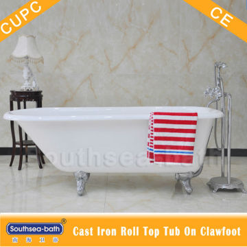 small portable bathtub with four legs