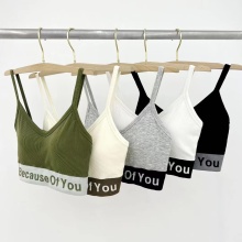 Cropped Women's Solid T-shirt Tank Top Seamless Streetwear Stretch Rib Knit Sleeveless Casual Tank Top