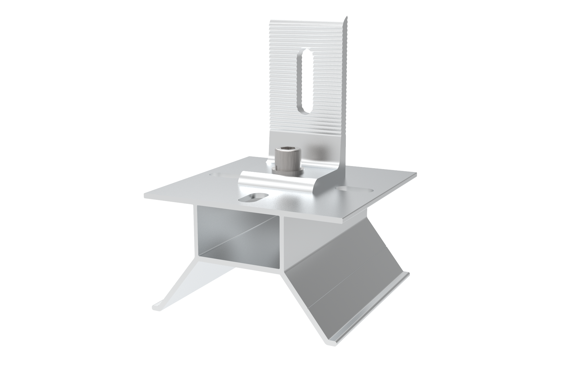 Abrazadera de tipo compuesto trapezoidal para costura alzada Trapezoidal Composite Type Clamp for Standing Seam