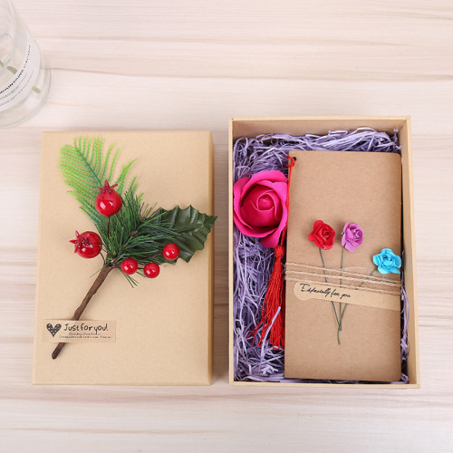 Recycelte braune Kraftpapier Heiligabend Geschenkbox