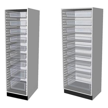 48 Liters 600x400x200 MM Medical Trolley Trays with Compartments