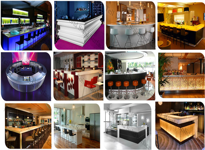 150 Kinds Design Indoor Small White LED Modern Bar Counter Furniture Sushi Bar