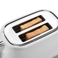 Εμφάνιση LED TIME 2-Lice White Electric Toaster