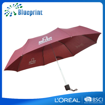 Portable Promotional Branded Logo 3 Folding Umbrella