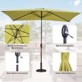 7.5Ft Outdoor Patio Aluminum Pole Umbrella w/Push Button