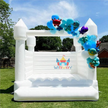 Large White Bounce House for Outdoor Weddings