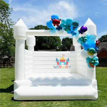 Large White Bounce House for Outdoor Weddings