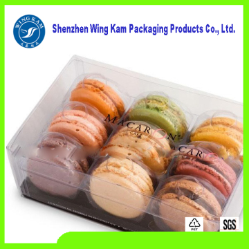 Plastic PET soft clear food stand cake boxe package saled by factory directly