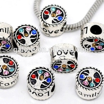 family tree custom design silver european style bead