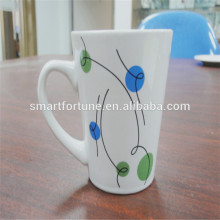 Large ceramic coffee mugs Beautiful Ceramic Mug Decal Printing Round Plate Embossed Mug