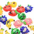 Fancy Various Fruit Shaped Resin Cabochon Flatback Beads 100pcs/bag Kitchen Fridge Ornaments Charms Kids DIY Toy Decoration