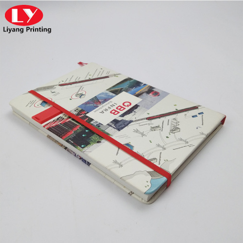 School children notebook with CMYK elastic belt