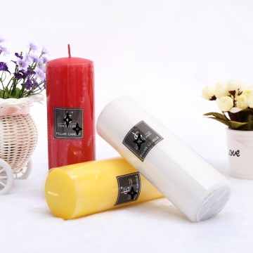 flameless multi size colorful scented pillar candle