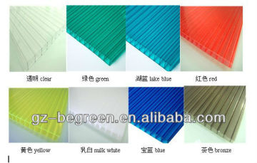 several color polycarbonate sheets