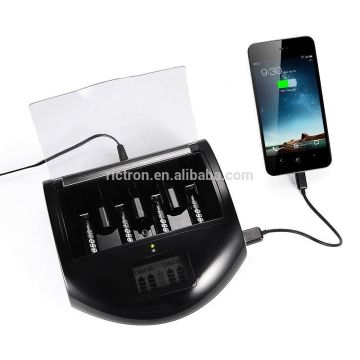 Universal extended battery pack charger with USB OEM