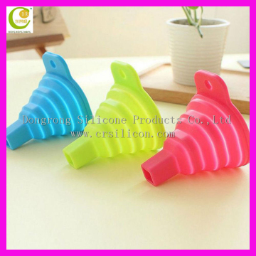 Cooking funnel food grade kitchen silicone rubber funnel silicone oil foldable mini funnel