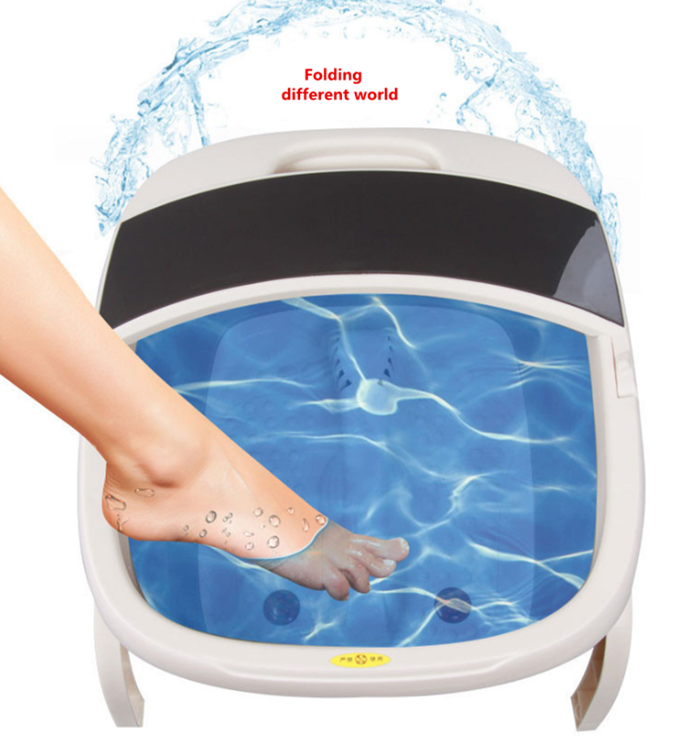 Heating air bubble full automatic bubble foot massage folding foot bath