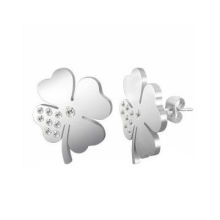 Charms four-leaf clovers stud earrings