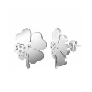 Charms four-leaf clovers stud earrings