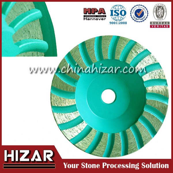 Hizar Professional Turbo High Cup Grinding Wheel For Floor